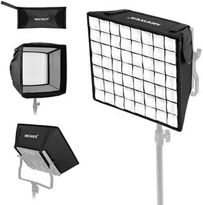 NEEWER 12.2"x11.4" Foldable Softbox Diffuser with Grid and Bag for NL660/SNL660/RGB660/RGB660 Pro/RGB660 PRO II LED Video Light Panel, Studio Photo Portrait Photography YouTube Video Soft Lighting