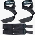 Rip Toned Lifting Straps + 18-inch Wrist Wraps Bundle (1 Pair of Each) for Weightlifting, Workout, Gym, Powerlifting, Bodybuilding
