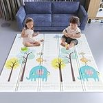 Folding Baby Foam Play Mat, Baby Crawling Mat, Large Foam Floor Mat for Toddlers, Foldable Kids Playmat, Double-Sided Playpen Mat, Baby Activity Play Mat, 200x150x1cm (78" x59"x0.4")