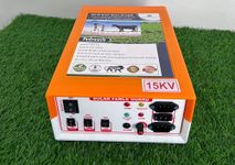 Solar Fencing Zatka,Jhatka Machine (15KV 150 Bigha, 100 Acre) Fence Energizer Fully Automatic Jatka, FATAKA with Siren and Cable Accessories
