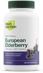 Elderberry Immune Support – Strongest DNA Verified 1800mg Sambucus Black Elderberry – Easy to Swallow Elderberry Capsule - Powerful Booster - Gluten Free, Soy Free, Non GMO, Vegan Safe