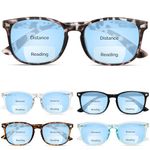 CCVOO 5 Pack Progressive Multifocal Reading Glasses for Women, Blue Light Blocking Readers Men Filter UV Ray/Glare Eyeglasses (5 Pack C1 mix Bifocal, 2.25)