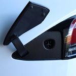 TWRAPS Charge Port Vinyl Wrap for Tesla Model X 2022-2026 Refresh Plaid & Long Range, Black Carbon Fiber Film Cover Overlay Easy DIY Subtle Sporty Pattern Kit, Model X Accessories