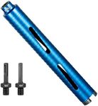 SALI Diamond Core Drill Bits 1 1/2" Diameter 10"/254mm Drilling Depth 5/8-11"Thread Core Bit Turbo Laser-Welded Segments for Cured Concrete with Rebar, Brick, Block, Masonry, Stone with Two Adapters