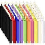 Perkisboby 100 PCS Unscented Assorted Colors Taper Candle, 4" Tall x 1/2" Diameter Mini Candles for Casting Chimes, Rituals, Vigil, Spells, Witchcraft, Wiccan Supplies, Wax Play & More