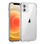 Whioltl Compatible with Apple iPhone 12 and iPhone 12 Pro Case, Crystal Clear Phone Cover, Shock-Absorption Protective and Anti-Scratch, Basic Case for iPhone 12 - Transparent 6.1-Inch