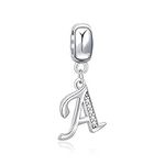 925 Sterling Silver Charms Alphabet