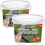 Pro-Kleen Pre Lawn & Seed Starter Fertiliser - Phosphorus Rich Formula with Nitrogen, Potassium & Magnesium Oxide - Non Toxic & Non Staining Formula - Covers up to 200m2 (2 x 2.5kg)