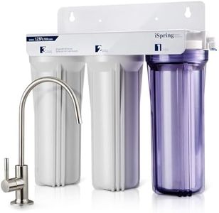 iSpring US31 Classic 3-Stage Under Sink Water Filtration System for Drinking, Tankless, High Capacity, Sediment + Carbon + Carbon (Newest Version)