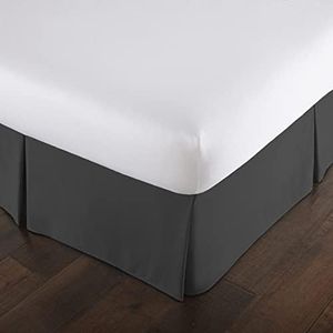 Southshore Fine Living, Inc. Hotel Quality King Bed Skirt - 14" Drop, Elegant Pleated Design, Premium Dust Ruffle/King Size Bed Skirt, Easy Care, Luxury Bed Skirt King Size, Slate