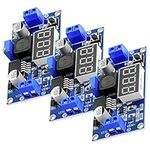 AZDelivery Compatible with LM2596 DC-DC 3 Digit Voltmeter Display 3.3V 24V Step-down Module, with Digital Display, including E-Book! (Pack of 3)