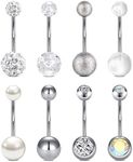 VCMART 14g 14mm Belly Button Ring S