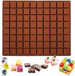 Sakolla Square Silicone Caramel Candy Molds 80-Cavity Chocolates Gummies Hard Candy Molds Bite Size Silicone Molds for Pudding, Jello, Praline, Ice Cube Baking Molds