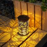 Solar Lanterns Garden Decor, Outdoor Waterproof Hanging Solar Lantern Lights Solar Decorations Gardening Gifts for Backyard Porch Patio Table Yard Balcony Lawn Pathway