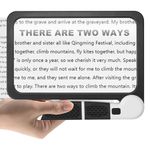 Tykiormo 5X Magnifying Glass with LED Light,Large Folding Lighted Magnifier with 48 LED Lights (3Modes),Full Page Handheld Illuminated Lighted Magnifier for Seniors Low Vision Reading Inspection.