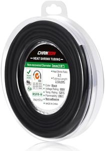 Chanzon 2:1 Ratio Heat Shrink Tubing 1/8 inch (3mm) Type G 2:1 Shrink Ratio 3G Black 8Ft/2.5M 1pcs