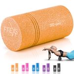 FX FFEXS Foam Rollers for Muscles, Foam Roller for Back Pain, Massage Roller, Muscle Roller, Back Roller, Exercise Roller for Physio, Yoga, Gym or Pilates, 30 cm, Orange, High Density