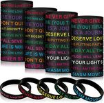 60 Pieces Motivational Quote Rubber