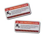 (2 Pack) This Vehicle Protected by GPS Tracking Warning Sticker - Decal Self Adhesive Sign 4" x 2" Vinyl — UV resistent & Waterproof inks