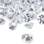 Acrylic Clear Faux Round Diamond Crystals Treasure Gems for Table Scatters, Vase Fillers, Event, Arts & Crafts, Birthday Favors, Wedding Decorations (2 Pounds, 120 Pieces) by Super Z Outlet by Super Z Outlet