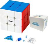 Moyu RS3M 3x3 Magnetic Cube 2020 with Accessories Stickerless 3x3 MoFang JiaoShi RS3M 2020 3x3x3 Speed Cube RS3 M Puzzle for Kids and Adults (RS3M 2020 Cube)