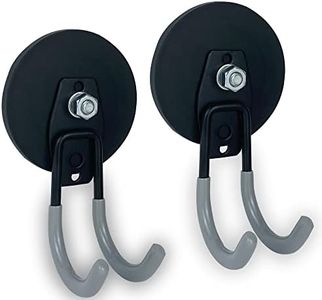 TSUYA Strong Magnetic Hooks, 45Lbs Garage Magnet Hooks Utility Hooks Heavy Duty for Hanging Yard Tools Extension Hose Power Tools Workshop Organization Outdoor Indoor