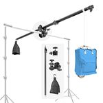 LimoStudio 56" Long Heavy Duty Boom Arm Bar with Super Double U Clamp, Backdrop Stand Crossbar Mount, Tripod Mount for Hanging Photo Object, Camera Phone Light Mount, Multi Purpose Mounts, AGG3319