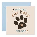 Central 23 - Cute Birthday Card for Dog Owners - 'From Your Fur Baby' - Sweet Birthday Card for Pet Owners - Fun Birthday Card for Dog Mom Cat Mom Dog Dad - Comes with Fun Stickers