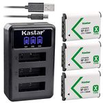 Kastar Battery x3 + Charger for Sony NP-BX1 HDR-AS200V HDR-AS30 HDR-AS300 HDR-AS50 HDR-CX240 HDR-CX405 HDR-CX440 HDR-GW66 HDR-GWP88 HDR-MV1 HDR-PJ240 HDR-PJ270 HDR-PJ405 HDR-PJ410 HDR-PJ440 DSC-HX99