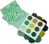 Bajajbeauty Sfr COLOR 9 Color Matte, Shimmery and Glitter Finish Mini Eyeshadow Palette | Highly Pigmented | HD Bridal Eyeshadow Palette | (green)