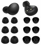 6 Pairs Silicone Galaxy Buds 2 Ear Tips Earbuds, S/M/L 3 Size Soft Rubber Flexible Eartips Buds Wing Tips Fit in Case Compatible with Samsung Galaxy Buds 2 / Galaxy Buds Plus - Black