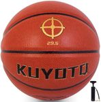 KUYOTQ Official Size 7 Basketball-in&Outdoor Basketball,29.5" for Adult&Youth Soft Touch Faux Leather Basketball,Deep Channel Excellent Hand Feel-Durable Indoor&Outdoor Basketball(with Pump)