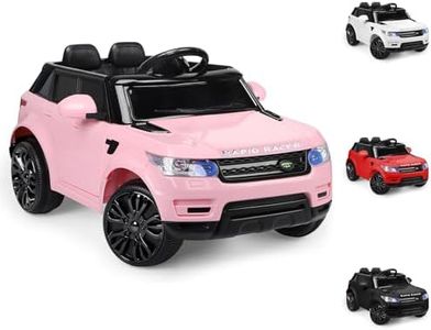 ALFORDSON Kids Ride On Car 12V Eletric Dual Motor, Remote Control Car with Music Player, LED Headlight & Tail Lights, Ride-on Design SUV Toy Vehicle, Pink