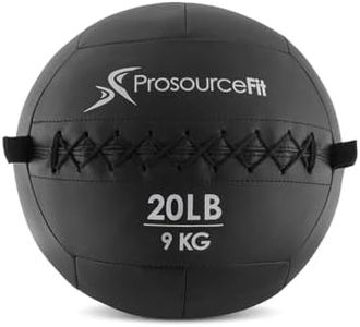 ProsourceFit Soft Medicine Balls, Wall Balls and Full Body Dynamic Exercises, Color-Coded Weights: 6, 10, 14, 20 lb.