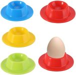 4pcs 8.6cm Colorful Egg Cups,Egg Cup,Egg Cups for Boiled Eggs,Silicone Egg Holder,Colorful Egg Cups for Breakfast Kitchen Outdoor Camping Kids