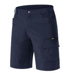EKLENTSON Men's Cycling Shorts with Zip Pocket Quick Dry Hiking Fishing Shorts Breathable Outdoor Hiking Climbing Cargo Shorts Navy,40