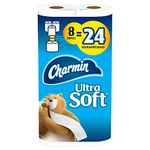 Charmin Ultra Soft Toilet Paper, 8 Triple Rolls Bathroom Tissue = 24 Regular Rolls