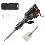 220V Electric Demolition Jack Hammer, 1700w Jack Hammer, Garden Tree Digger mit Scraping Chisel and Point Chisel