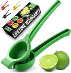 Zulay Premium Quality Metal Lime Squeezer, Citrus Juicer, Manual Press for Extracting the Most Juice Possible - Lime Juicer