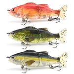 ODS Lure Glide Bait with PVC Tail Sinking Fishing Tackle Set for Bass Trout Shad Perch Pike (Set 1)