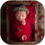 Newborn Photography Props Boys Girls Wrap Baby Photo Props Soft Knit Blanket Cloth (Red)