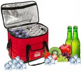 ADEPTNA Portable Lightweight Extra Large 30 Litre 60 Can Insulated Cooler Cool Bag Collapsible - BBQ Picnic Camping Festivals