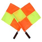 2Pcs Referee Flag,Waterproof Referee Soccer Flag with Storage Bag,Linesman Flag with Stainless Steel Rod,Flag for Soccer Referee,Accessories for Soccer Training Match