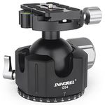 Low Profile Tripod Ball Head-INNOREL Panoramic CNC Metal Camera Tripod Ballhead with 1/4" Arca Swiss Quick Release Plate Aluminum Alloy head for Tripods,Monopod,DSLR,Camcorder,Max Load 66lb/30kg (G54)