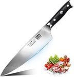 SHAN ZU Chefs Knife Kitchen Knife 20cm,Ultra Sharp Japanese Knife German Stainless Steel, Kitchen Knives with Ergonomic Handle for Home Kitchen & Restaurant