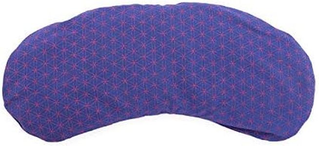 Bodhi Morbido cuscino per gli occhi in cotone | Imbottitura in semi di lino biologico e lavanda biologica | Vegano | Maschera per gli occhi per yoga, relax e meditazione | Fiore della vita, blu-viola