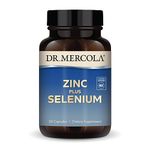 Dr. Mercola Zinc Plus Selenium Dietary Supplement, 30 Servings (30 Capsules), Supports Immune and Overall Health, Non GMO, Soy Free, Gluten Free