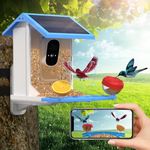 zootop Smart Bird Feeder with Camera, Auto Record Video & Notify Bird Box Camera Solar Powered, Waterproof Bird Watch Camera with AI Identify Bird Species HD Camera Night Vision, Gift for Bird Lover