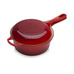 Le Creuset Signature Cast Iron 2-in-1 Pan, 22 cm, 2.3 L, Cerise, 25044220602460