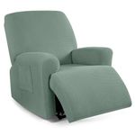 TAOCOCO Recliner Cover 4-Pieces, Recliner Stretch Sofa Slipcover, Recliner Cover 1 Seat, Couch Protector Soft, Furniture Protector Covers with Elastic,Chair Covers Jacquard Pattern (Sage Green)